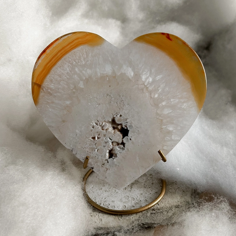 cuore in Quarzo ed Agata